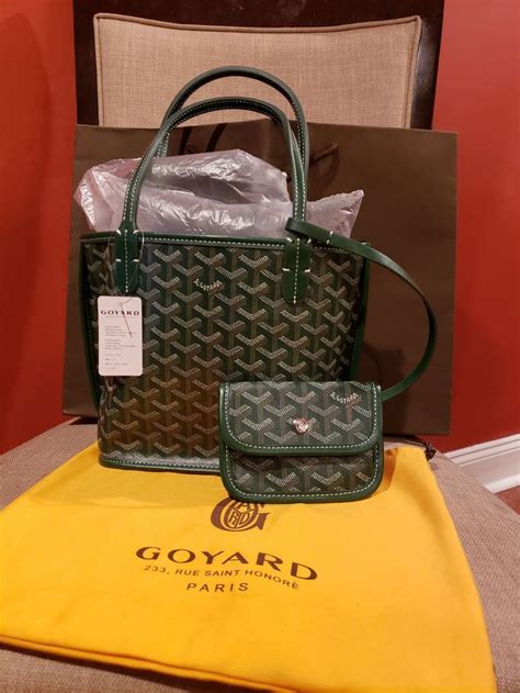 goyard mini bag green